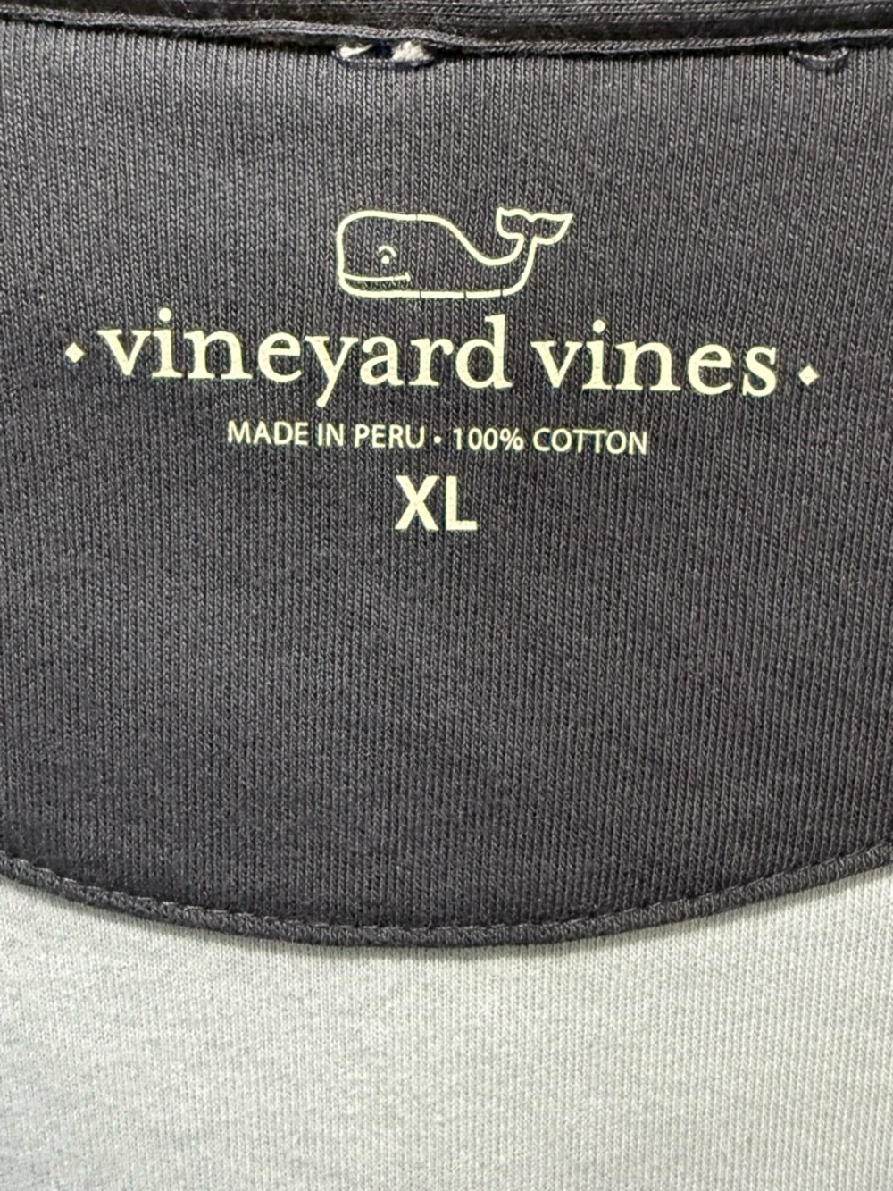 Vineyard Vines Light Blue Quarter-Zip Pullover with Navy Trim - Picture 2 of 2